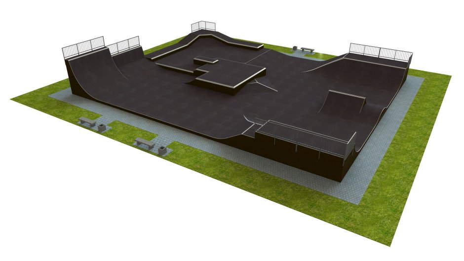 Base monolith skatepark H3.0xW21.0xL27.0m