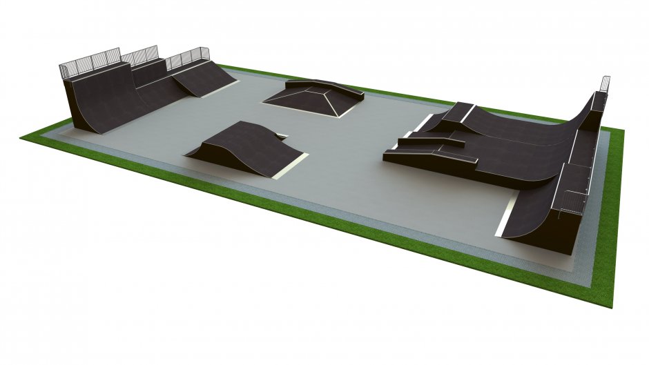 Base skatepark H4.0xW20.0xL38.0m