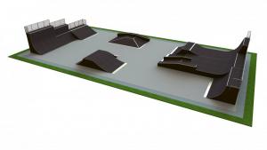 Base skatepark H4.0xW20.0xL38.0m