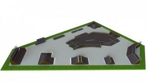 Base skatepark H3.5xW43.0xL62.0m