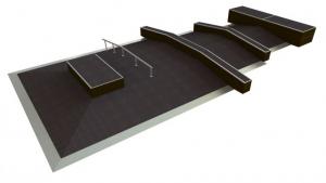 Skateboard funbox, H1.0 x L14.3 x W8.0