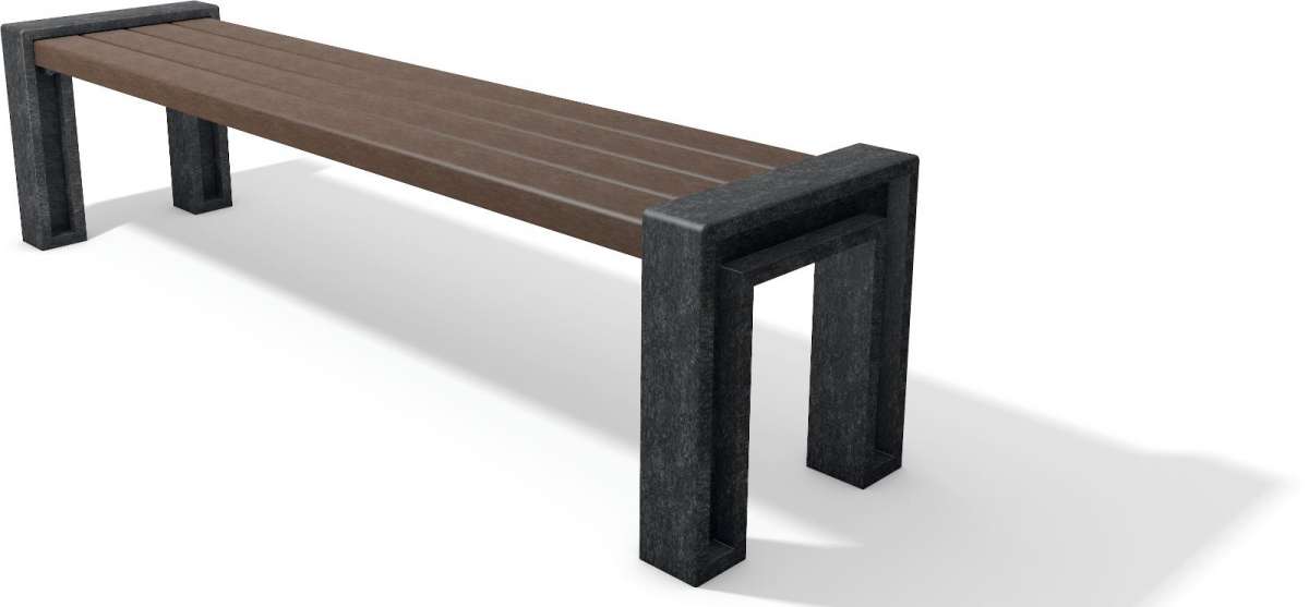 Hyde Park bench without back