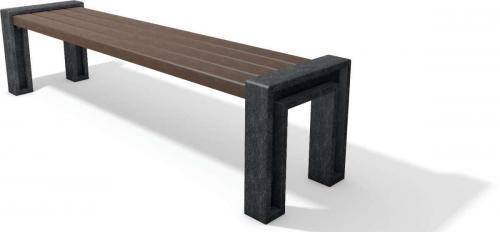 Hyde Park bench without back