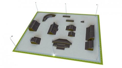 Base skatepark H3.0xW40.0xL50.0m