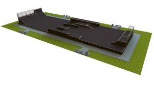 Base monolith skatepark H2.5xW10.5xL30.0m