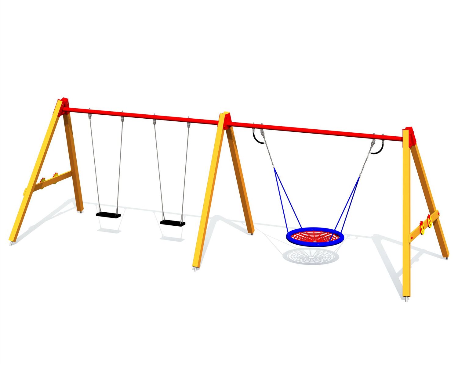 BABY-BIRD med 2 st. traditionella sitsar och fågelbogunga