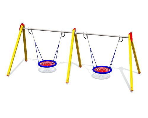 Aluminiumgunga med 2 st. fågelbogungor