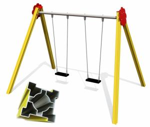 Aluminiumgunga 2 platser