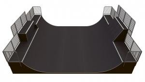 Combo Halfpipe, H3.0 x W9.0 x L12.0