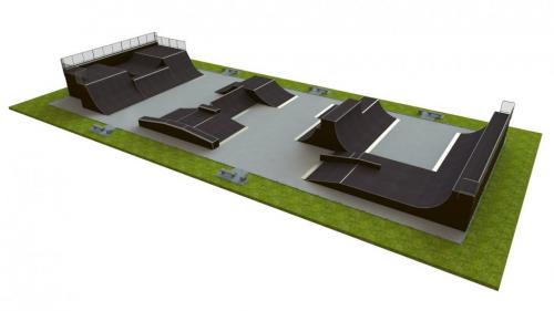 Base skatepark H3.5xW20.0xL47.0m