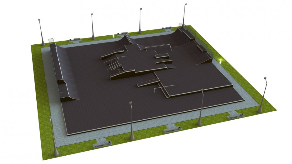 Base monolith skatepark H2.0xW30.0xL33.0m