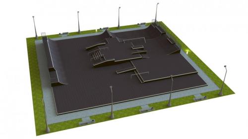 Base monolith skatepark H2.0xW30.0xL33.0m