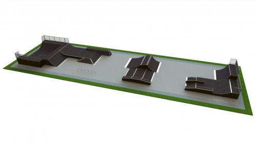 Base skatepark H2.0xW12.0xL46.0m