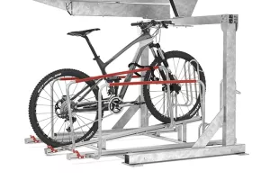 Cykelställ BikeHub - 2-plan, Ensidigt