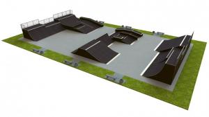 Base skatepark H3.0xW18.0xL33m