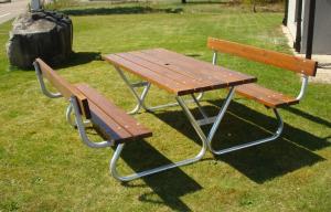 Robust Picknick med ryggstöd