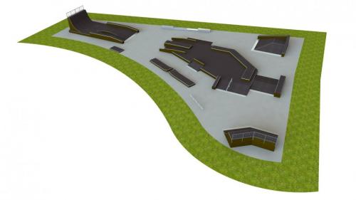 Base skatepark H3.5xW40.0xL55.0m