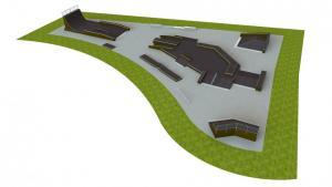 Base skatepark H3.5xW40.0xL55.0m