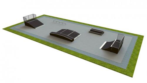 Base skatepark H1xW9xL25m