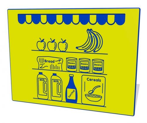 Grocers Shop Shelves Play Panel