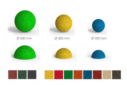 Bollar i gummigranulat