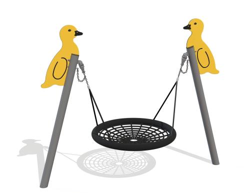 Ankgungan med kompiskorg