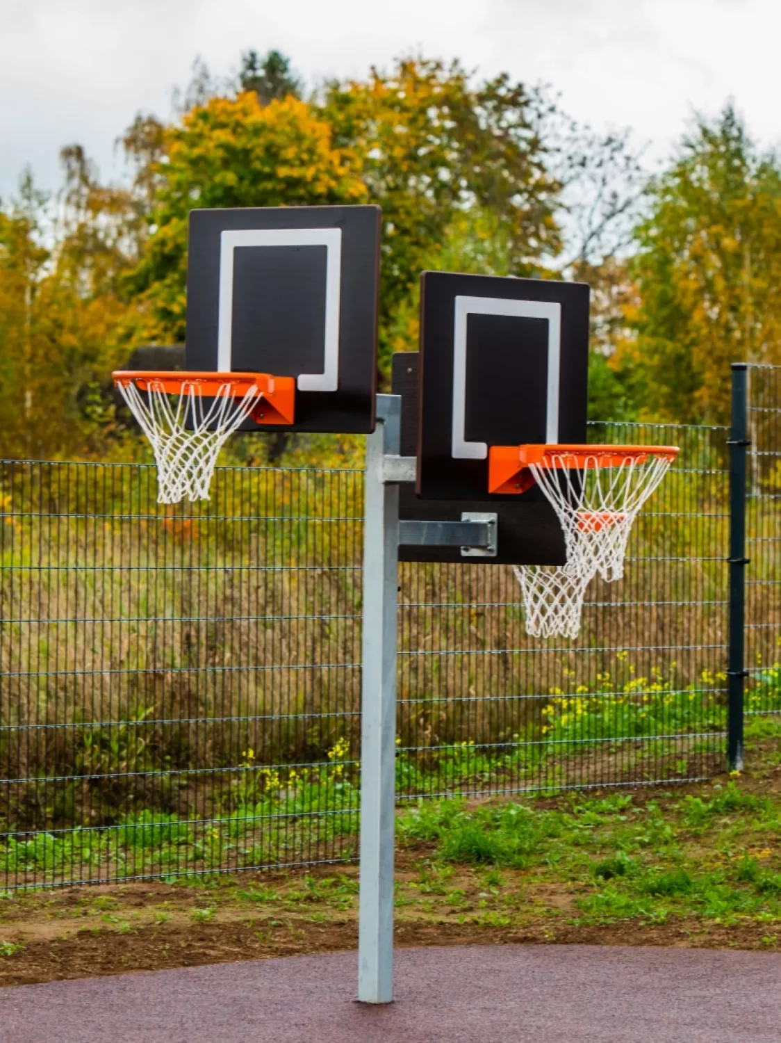 Basketkonstruktion med tre höjder