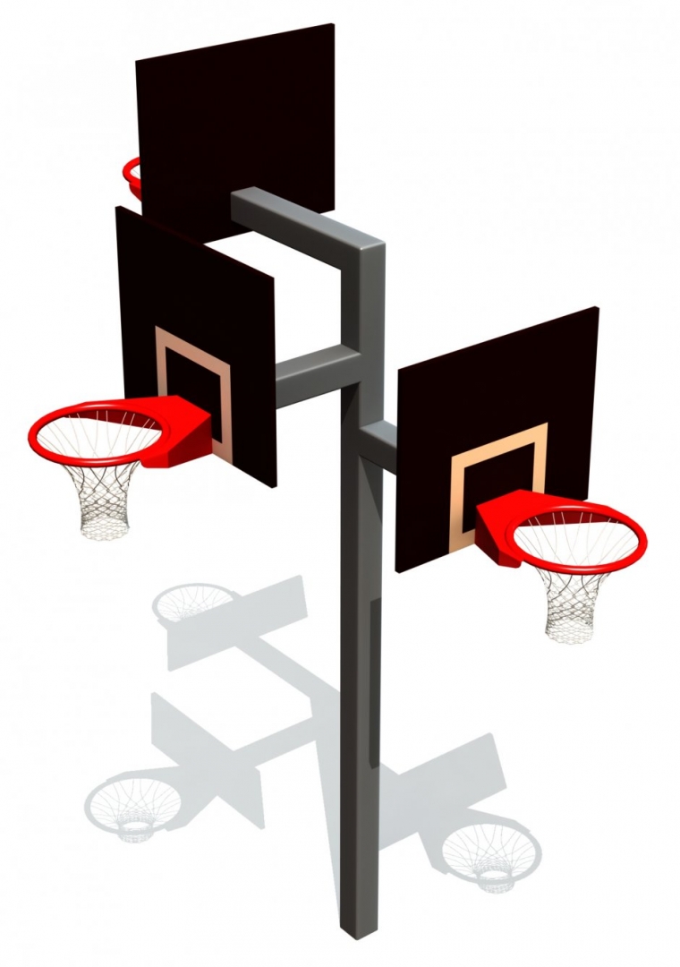 Basketkonstruktion med tre höjder