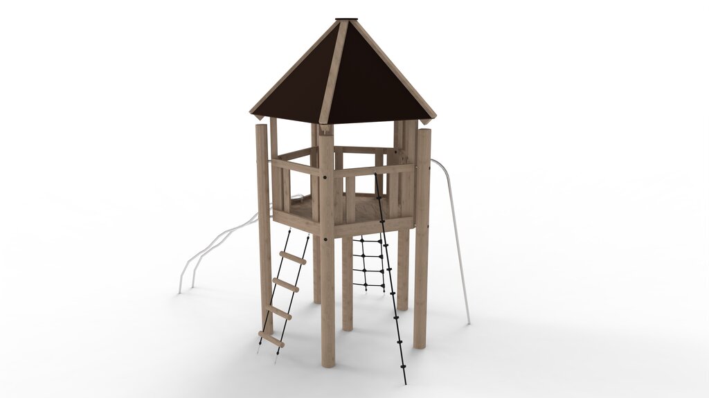 KLÄTTERSYSTEM 5 med golv och tak I ROBINIA