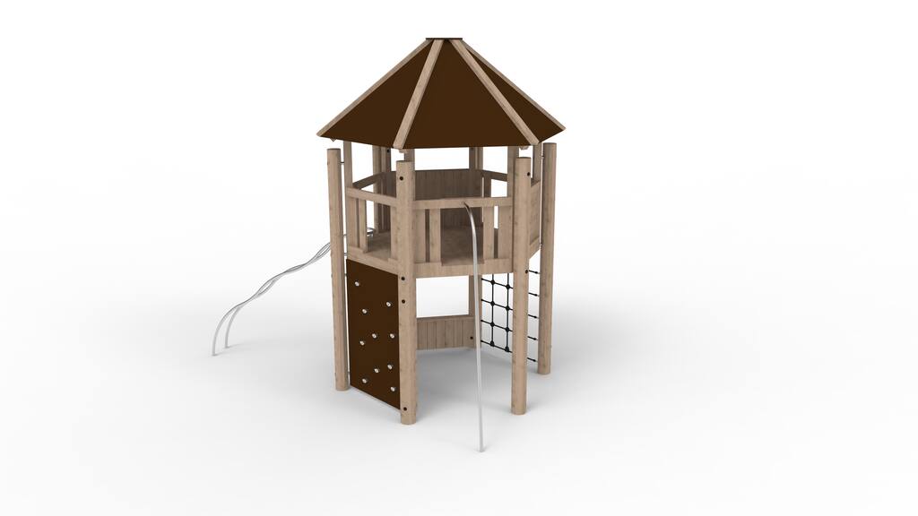 KLÄTTERSYSTEM 6 med golv och tak I ROBINIA