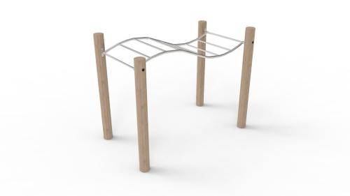 Armgång i stål och Robinia