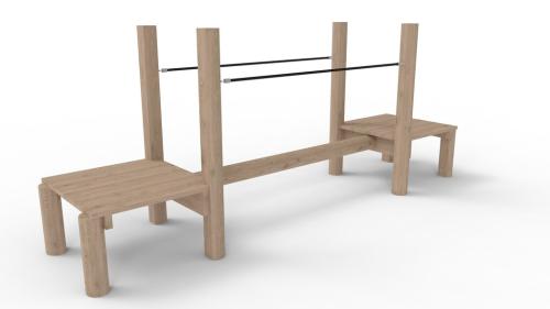 RULLBOM MED PLATTFORMAR I ROBINIA