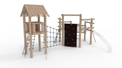 Kombinerat klättersystem i robinia