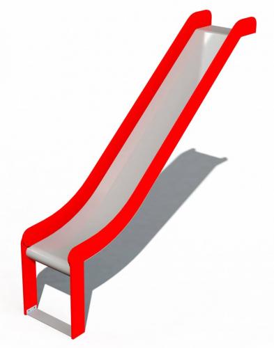 Rostfri rutsch i stål: Höjd 1 55m