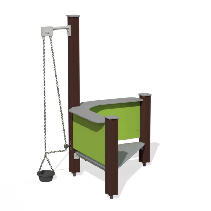 Sandlek med plattform