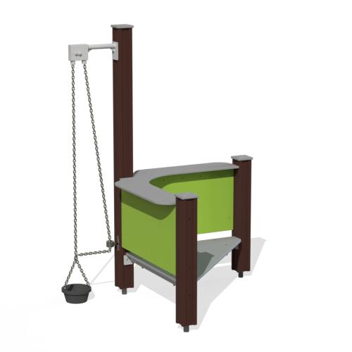 Sandlek med plattform