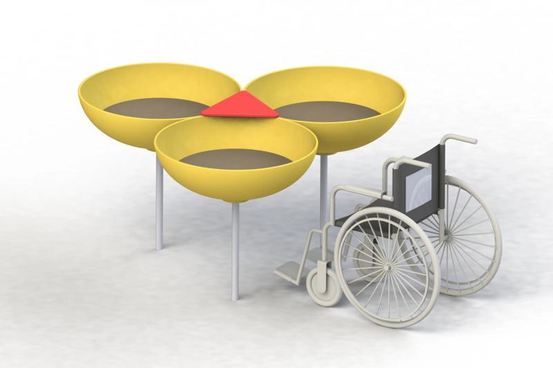 Tillgänglighetsanpassad sandlek