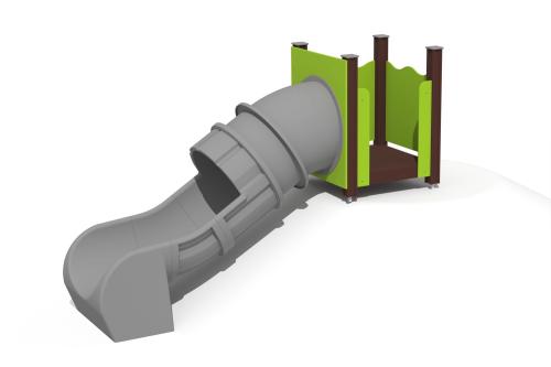 Tubrutsch med plattform, h 1.15m