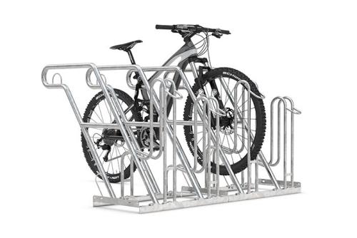 Cykelställ 4600 - Med låsbåge och stora hjulhållare