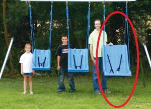 Anpassad gungsits för vuxen senior