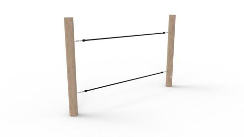 Balansbana med repövergång