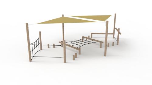 Motorikbana med solsegel