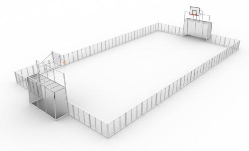 Super Multiarena 13 x 6 med basket och fotboll-RAL