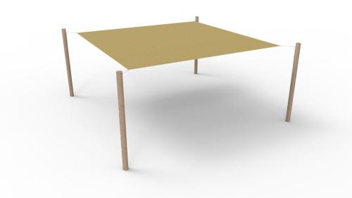 Solsegel komplett med stolpar och beslag