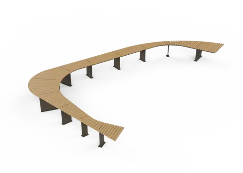 Backless bench RIGA