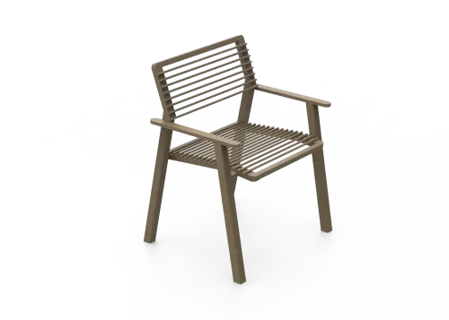 Chair with armrests CORO METAL
