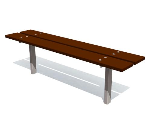 Bänk i trä och metall