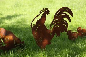 Trädgårdsdekoration Galande tupp ELDgarden