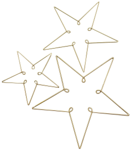 Kransstomme stjärna guld 3 set ELDgarden