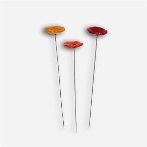 Dekoration Glas Vallmo olika storlekar ELDgarden